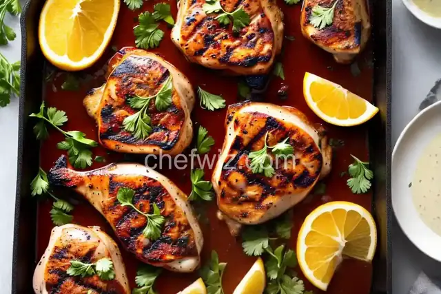 Grilled Citrus Marinated Chicken Thighs