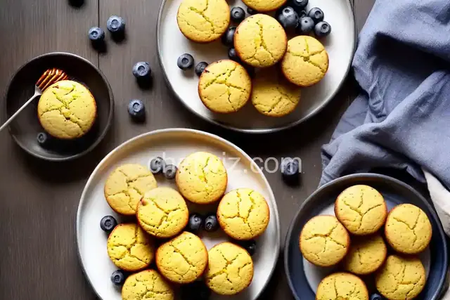 Grilled Corn Muffins with Blueberry-Honey Butter