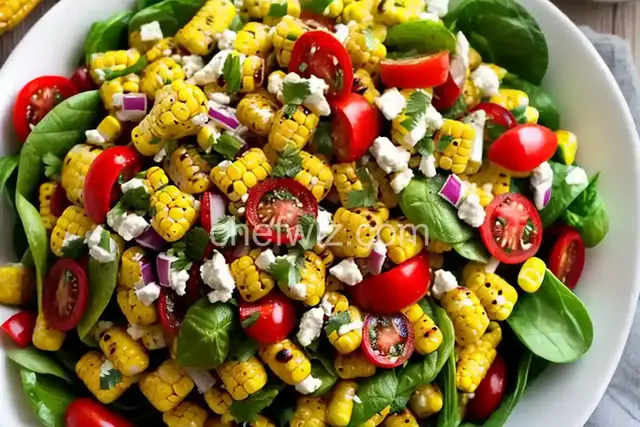 Grilled Corn Salad with Peppers
