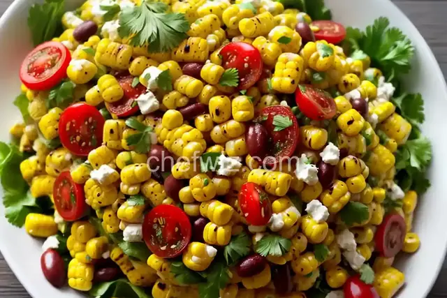 Grilled Corn and Bean Salad