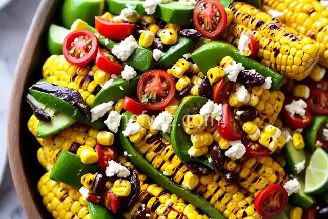 Grilled Corn and Poblano Chile Salad