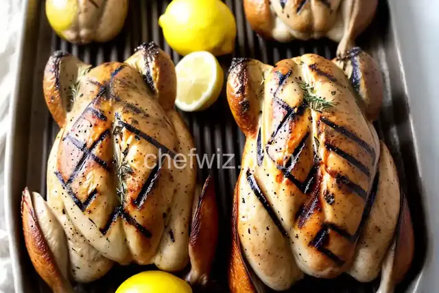 Grilled Cornish Hens with Lemon and Rosemary Recipe