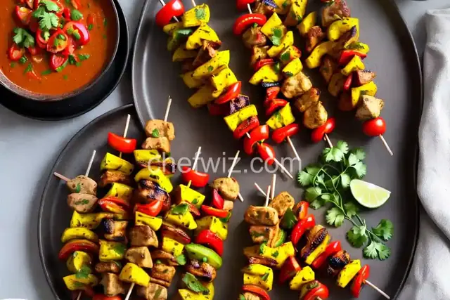 Grilled Curry Chicken Kebabs Recipe