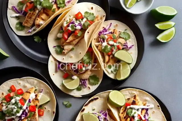 Grilled Fish Tacos with Lime Slaw
