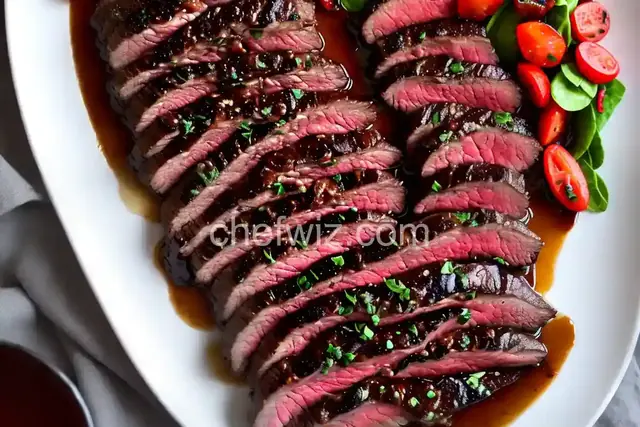 Grilled Flank Steak with Bacon Balsamic Glaze