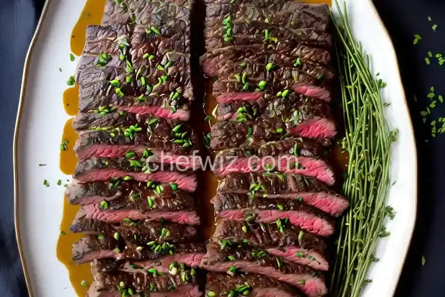 Grilled Flat Iron Steak with Blue Cheese-Chive Butter
