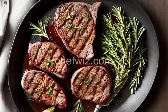 Grilled Garlic and Rosemary Lamb Loin Chops