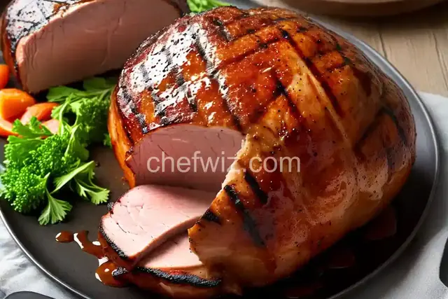 Grilled Glazed Ham