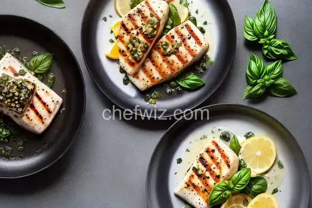 Grilled Halibut With Basil-Shallot Butter
