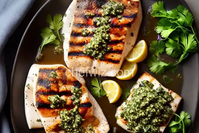 Grilled Halibut With Chimichurri