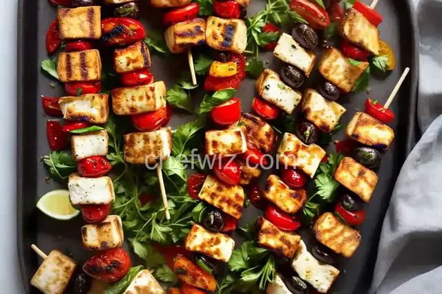 Grilled Halloumi Kebabs