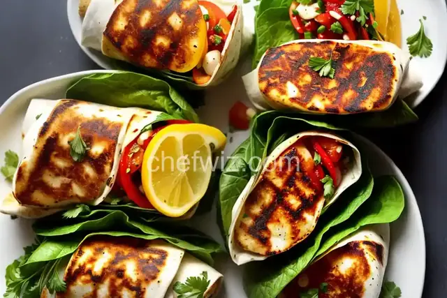Grilled Halloumi Wraps