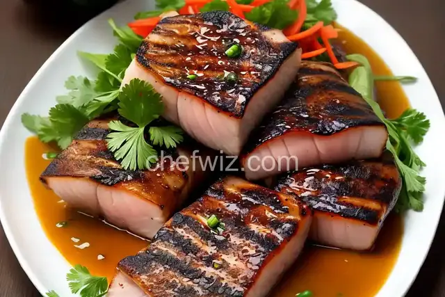 Grilled Hamachi Collar with Ponzu Dipping Sauce