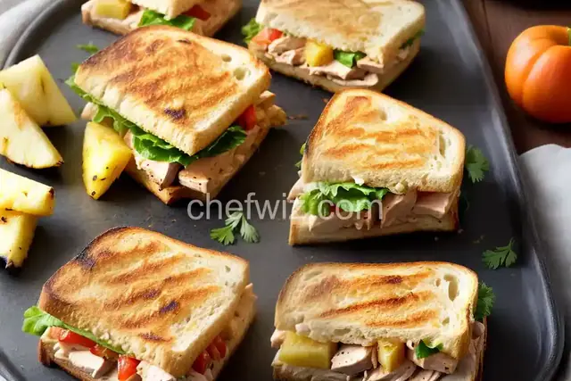 Grilled Hawaiian Chicken and Pineapple Sandwiches