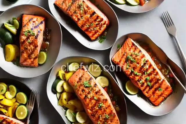 Grilled Honey-Chipotle Salmon Foil Packets with Summer Squash