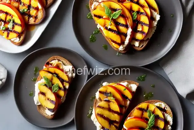 Grilled Honey-Nectarine Ricotta Toast