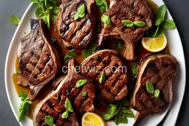 Grilled Lamb Shoulder Chops with Fresh Mint Jelly