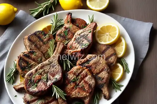 Grilled Lemon and Rosemary Lamb Chops