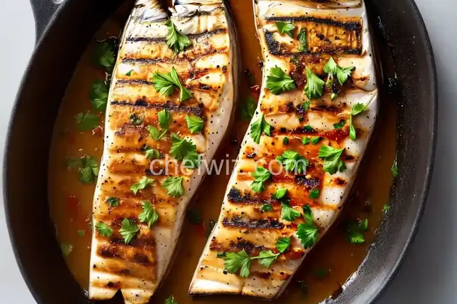 Grilled Mackerel with Toasted Garlic Butter