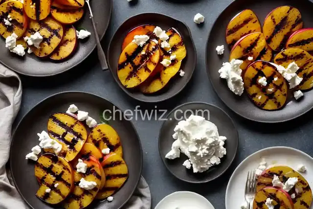 Grilled Nectarines with Goat Cheese
