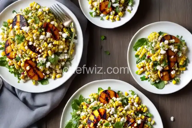 Grilled Peach and Corn Salad