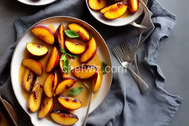 Grilled Peaches with Cinnamon Sugar Butter
