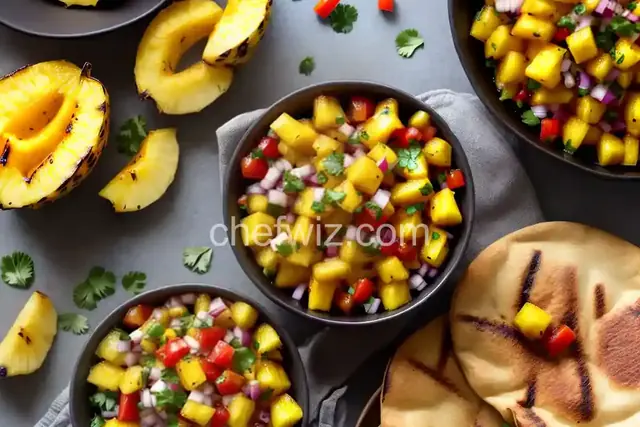 Grilled Pineapple Mango Salsa