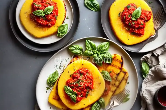 Grilled Polenta With Marinara, Parmesan, and Basil Recipe