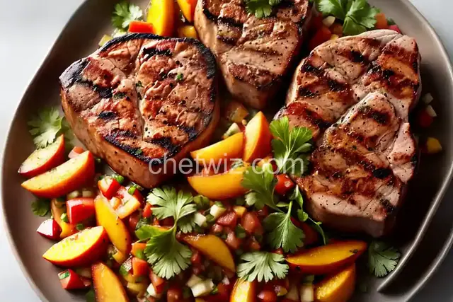 Grilled Pork Chops with Fresh Nectarine Salsa