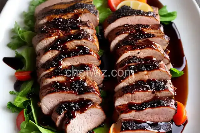 Grilled Pork Tenderloin with Balsamic Honey Glaze