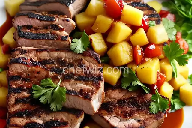 Grilled Pork with Pineapple Chutney