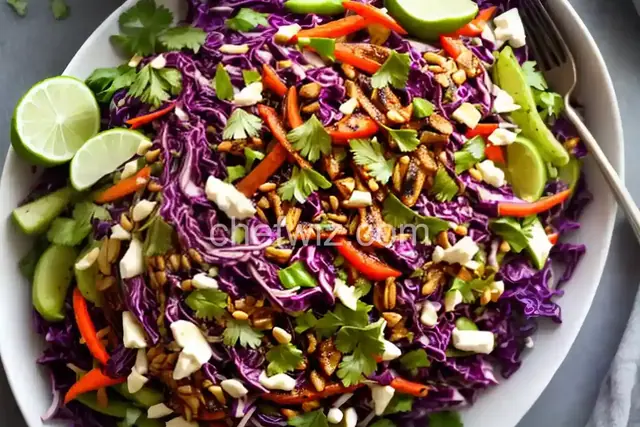 Grilled Red and Green Cabbage Slaw