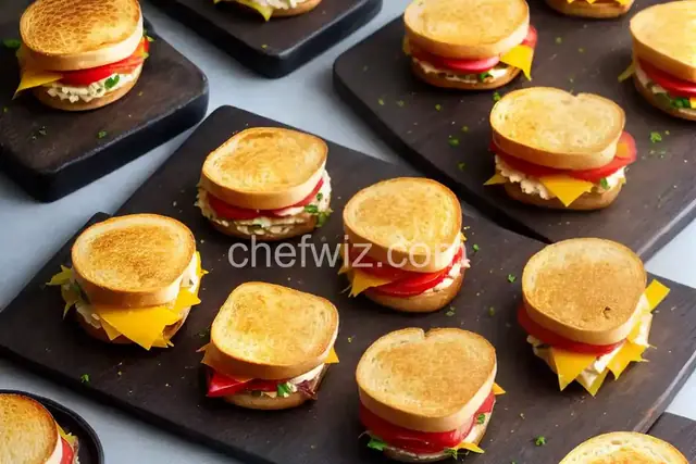 Grilled SPAM, Tomato, Cheddar Cheese, and Sweet Onion Sandwiches