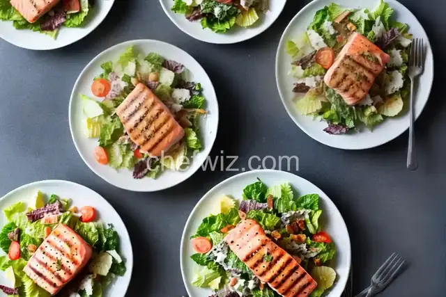 Grilled Salmon Caesar Salad