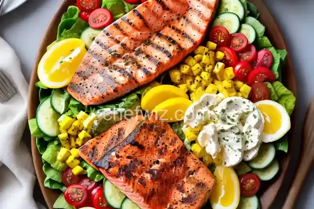 Grilled Salmon Cobb Salad