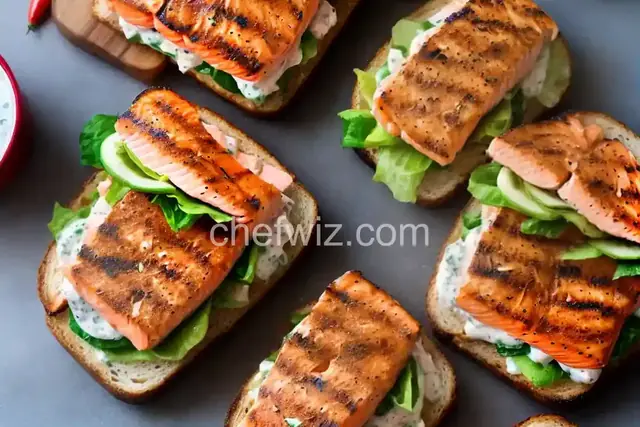 Grilled Salmon Sandwiches