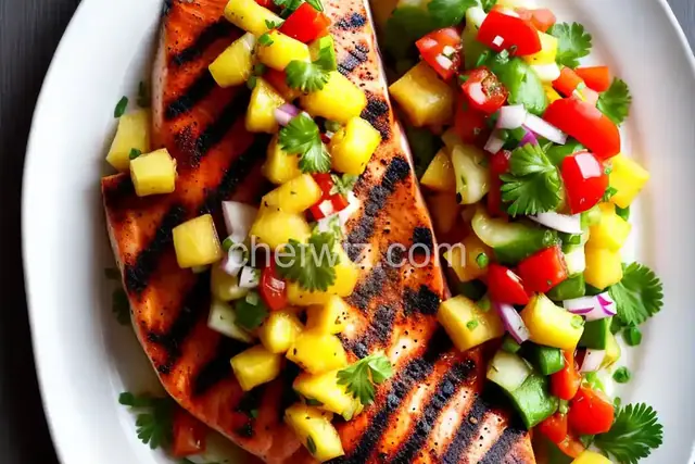 Grilled Salmon with Pineapple Salsa