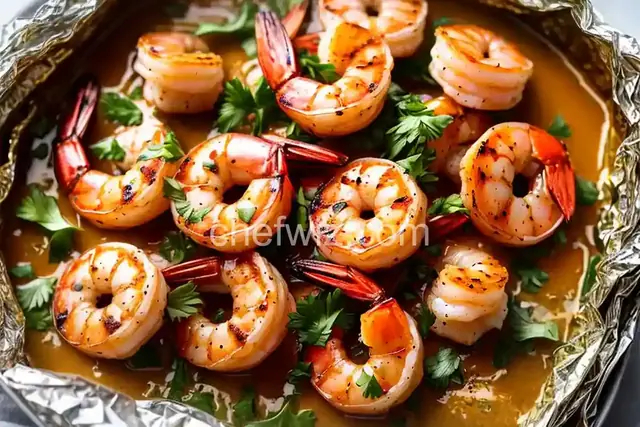 Grilled Shrimp Scampi in a Foil Packet