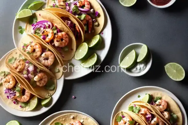Grilled Shrimp Tacos with Pickled Onions