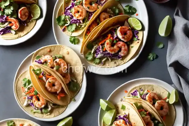 Grilled Shrimp Tacos with Sriracha Slaw