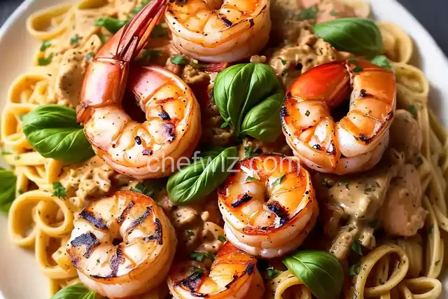 Grilled Shrimp and Chicken Pasta