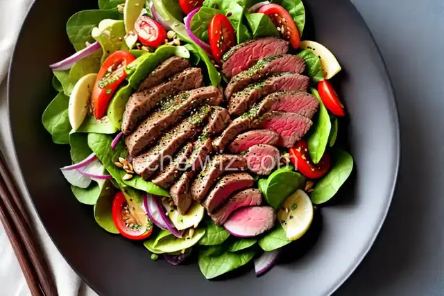 Grilled Sirloin Salad with Sesame-Ginger Dressing