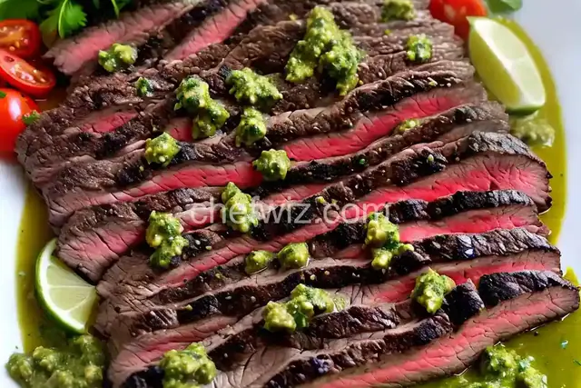 Grilled Skirt Steak with Herb Salsa Verde