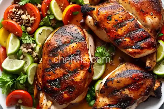 Grilled Spatchcocked Greek Chicken