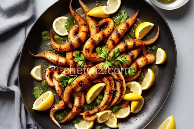 Grilled Squid With Olive Oil and Lemon Recipe