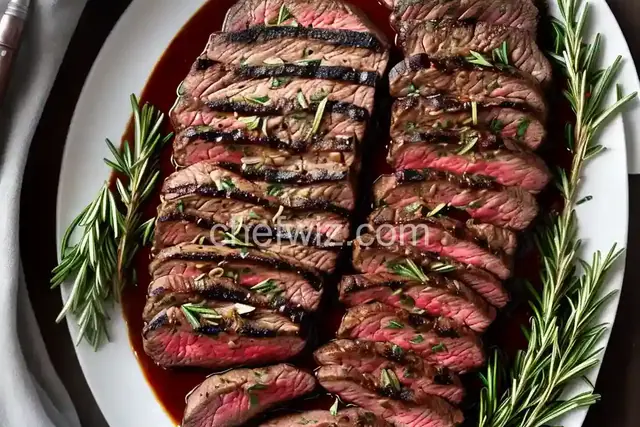 Grilled Steak with Rosemary and Garlic
