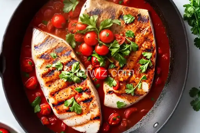 Grilled Swordfish With Tomatoes