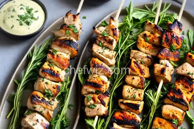 Grilled Tarragon-Mustard Chicken Skewers Recipe