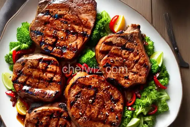 Grilled Teriyaki Pork Chops
