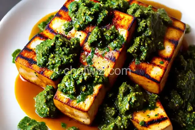 Grilled Tofu with Chimichurri